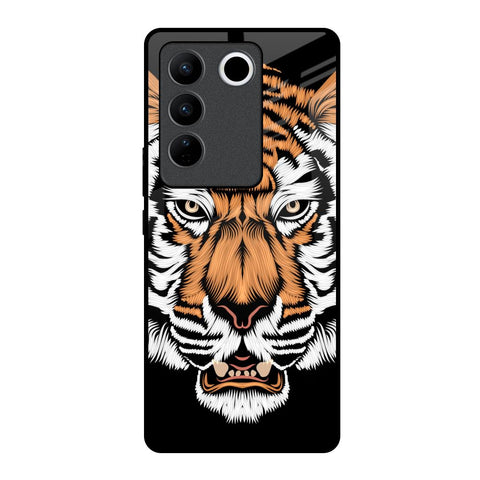 Angry Tiger Vivo V27 Pro 5G Glass Back Cover Online