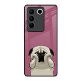 Funny Pug Face Vivo V27 Pro 5G Glass Back Cover Online