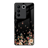 Floating Floral Print Vivo V27 Pro 5G Glass Back Cover Online