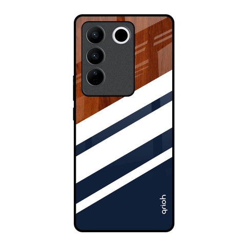 Bold Stripes Vivo V27 Pro 5G Glass Back Cover Online