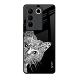 Kitten Mandala Vivo V27 Pro 5G Glass Back Cover Online