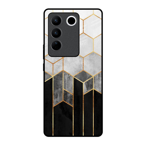 Tricolor Pattern Vivo V27 Pro 5G Glass Back Cover Online