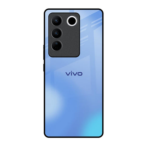 Vibrant Blue Texture Vivo V27 Pro 5G Glass Back Cover Online