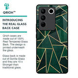 Abstract Green Glass Case For Vivo V27 Pro 5G