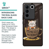 Tea With Kitty Glass Case For Vivo V27 Pro 5G