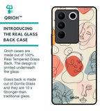 Abstract Faces Glass Case for Vivo V27 Pro 5G