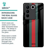 Vertical Stripes Glass Case for Vivo V27 Pro 5G