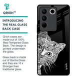 Kitten Mandala Glass Case for Vivo V27 Pro 5G