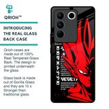 Red Vegeta Glass Case for Vivo V27 Pro 5G