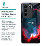 Brush Art Glass Case For Vivo V27 Pro 5G