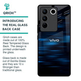 Blue Rough Abstract Glass Case for Vivo V27 Pro 5G