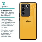 Fluorescent Yellow Glass case for Vivo V27 Pro 5G