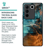 Golden Splash Glass Case for Vivo V27 Pro 5G