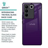 Dark Purple Glass Case for Vivo V27 Pro 5G