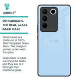 Pastel Sky Blue Glass Case for Vivo V27 Pro 5G