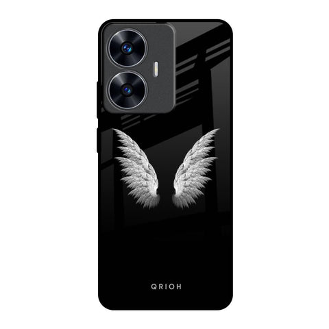 White Angel Wings Realme C55 Glass Back Cover Online