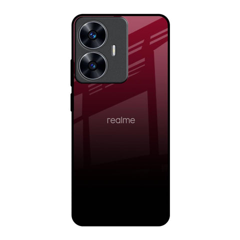 Wine Red Realme C55 Glass Back Cover Online