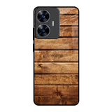 Wooden Planks Realme C55 Glass Back Cover Online