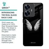 White Angel Wings Glass Case for Realme C55