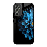 Half Blue Flower Samsung Galaxy A34 5G Glass Back Cover Online