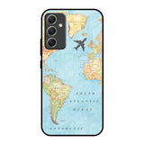 Travel Map Samsung Galaxy A34 5G Glass Back Cover Online