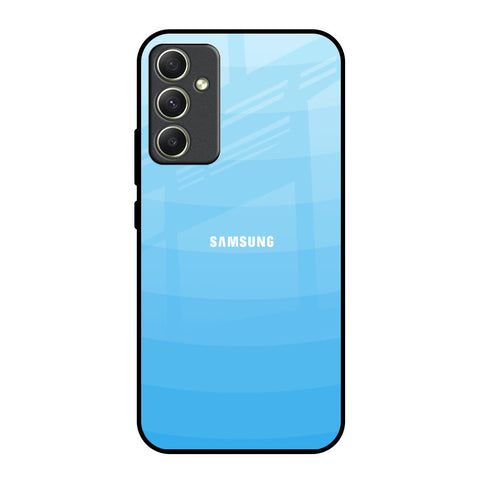 Wavy Blue Pattern Samsung Galaxy A34 5G Glass Back Cover Online