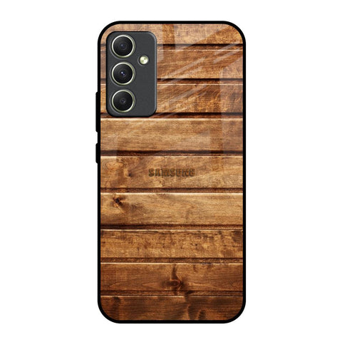 Wooden Planks Samsung Galaxy A34 5G Glass Back Cover Online