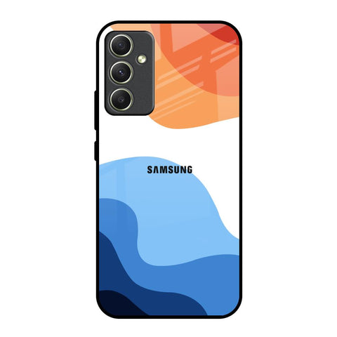 Wavy Color Pattern Samsung Galaxy A34 5G Glass Back Cover Online