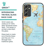 Travel Map Glass Case for Samsung Galaxy A34 5G