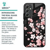 Black Cherry Blossom Glass Case for Samsung Galaxy A34 5G