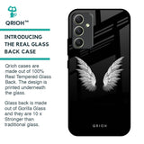 White Angel Wings Glass Case for Samsung Galaxy A34 5G