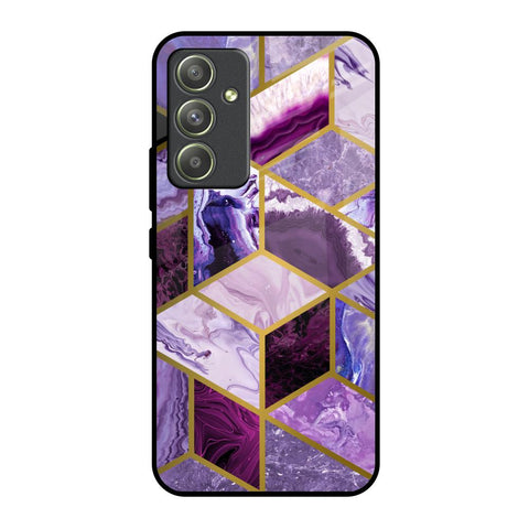 Purple Rhombus Marble Samsung Galaxy A54 5G Glass Back Cover Online