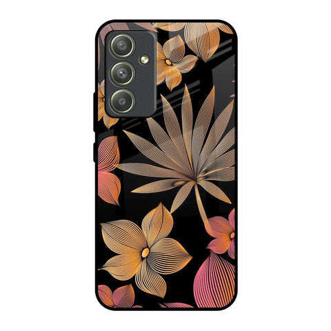 Lines Pattern Flowers Samsung Galaxy A54 5G Glass Back Cover Online