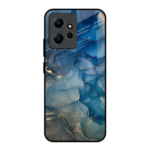 Blue Cool Marble Redmi Note 12 Glass Back Cover Online