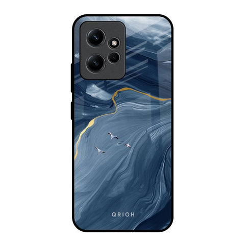 Deep Ocean Marble Redmi Note 12 Glass Back Cover Online