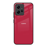Solo Maroon Redmi Note 12 Glass Back Cover Online