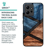 Wooden Tiles Glass Case for Redmi Note 12