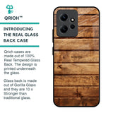 Wooden Planks Glass Case for Redmi Note 12