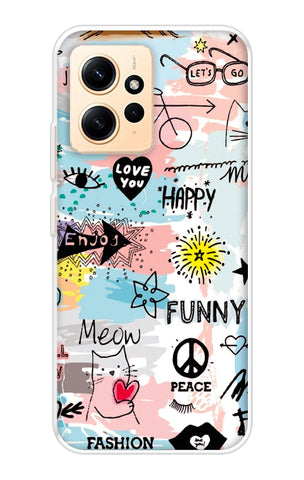 Happy Doodle Redmi Note 12 Back Cover