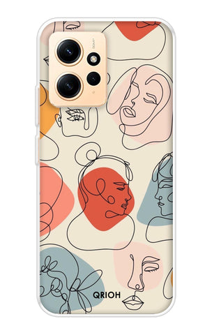 Abstract Faces Redmi Note 12 Back Cover