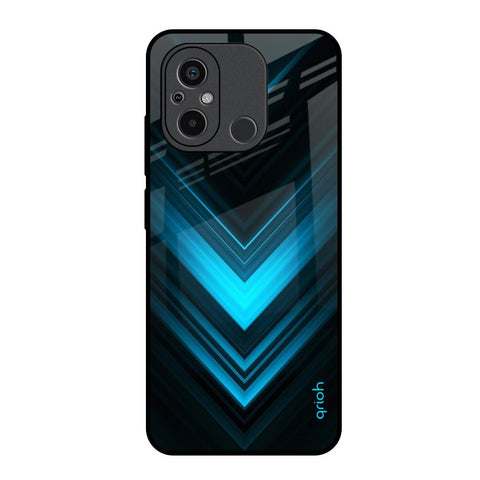 Vertical Blue Arrow Redmi 12C Glass Back Cover Online