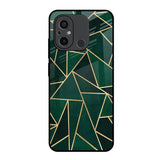 Abstract Green Redmi 12C Glass Back Cover Online