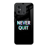 Never Quit Redmi 12C Glass Back Cover Online