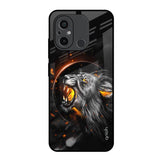 Aggressive Lion Redmi 12C Glass Back Cover Online