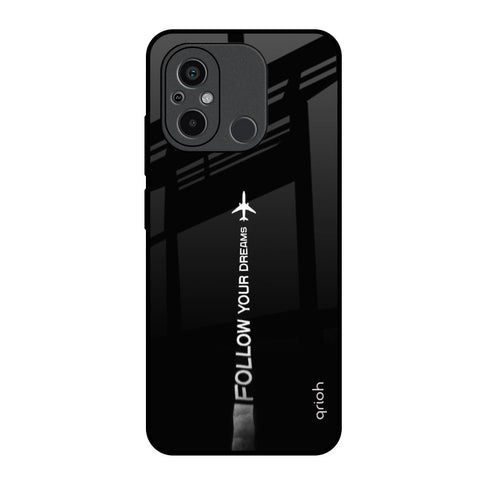 Follow Your Dreams Redmi 12C Glass Back Cover Online