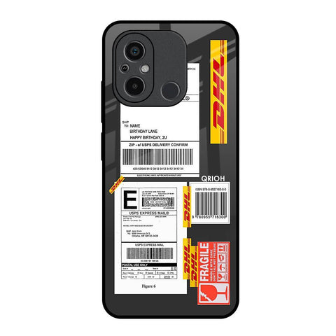 Cool Barcode Label Redmi 12C Glass Back Cover Online