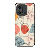 Abstract Faces Redmi 12C Glass Back Cover Online