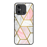 Geometrical Marble Redmi 12C Glass Back Cover Online