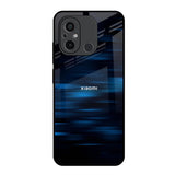 Blue Rough Abstract Redmi 12C Glass Back Cover Online