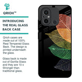 Colorful Leaves Glass Case for Redmi 12C